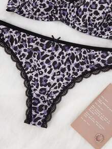 女士文胸内裤套装 - 彩色 - 查看 4