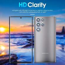 Miếng dán bảo vệ ống kính camera bằng kính mờ cho S25Ultra S24 S23 S22 S25 Ultra Plus FE A55 A54 A05 A35/S23 FE/A05S/A15/A16/A24/A25/A34, chất liệu kim loại chống trầy xước, dễ dàng lắp đặt. - Bạc - Xem 3