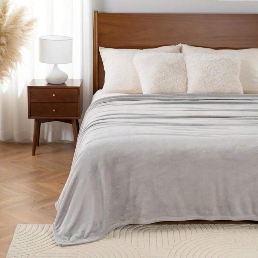 Sushing Luxury Fleece Warm Blanket, Soft Lightweight Velvety Plush Blanket For Sofa And Bed, Cozy Comfy For All Seasons(Color, 108*90 Inches) - ColorC - 查看 1
