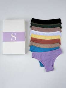 Set Of 5 Basic Comfort Cotton Panties, Assorted Colors, Premium Quality - Multicolor - View 12