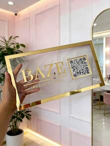 Custom Business Signs For Salon Doors, Custom Business Sign, Reception Signage, Beauty Salon Decor, Qr Code Sign, Personalized Sign Scan To Pay Social Media Sign, QR Code Display, Salon Table Sign. Multi QR Code Business Social Media Sign | Custom Logo And Payment Method Sign, Valentine's Day, Easter, Mother Plot - Multicolor - View 15