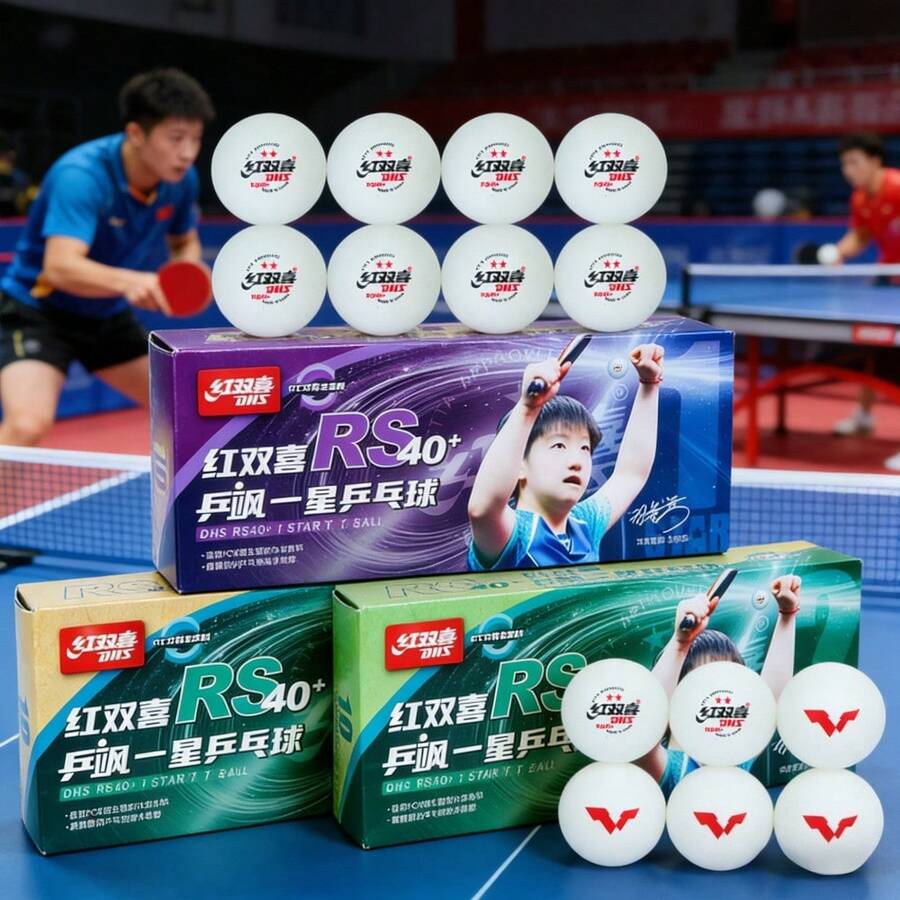 6/10pcs Red Double Happiness WTT Certified Ping Pong Balls RS40 + Competition Balls, Suitable For Professional Tournaments And Training