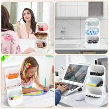 Hộp đựng mỹ phẩm 3 tầng - Kệ đựng đồ trang điểm dung tích lớn, thích hợp cho bàn trang điểm, phòng tắm, phòng ngủ và bàn làm việc, dễ dàng cất giữ mỹ phẩm chăm sóc da, cọ trang điểm, chì kẻ lông mày, son môi, thiết kế nhiều tầng tạo cảm giác rộng rãi, trang trí phòng. - Nhiều màu - Xem 7