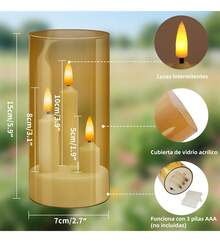 TendenciaVela Led Parpadeante Con Pantalla Decorativa 3 En 1Calidad premium - Gris - Ver 11