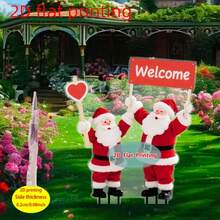 2D 亚克力圣诞老人白胡子花园桩 - 最佳户外圣诞庭院装饰，无需电池，圣诞庭院装饰 - 彩色 - 查看 17