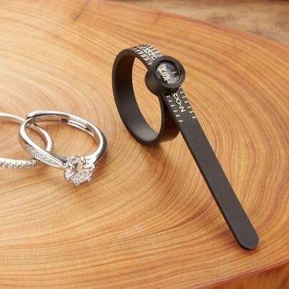 1pcs Ring Sizer Measuring Tape With Magnifier, Reusable Finger Size Measurement Tool, Jewelry Measurement Tool, Must-Buy Before Buying Rings