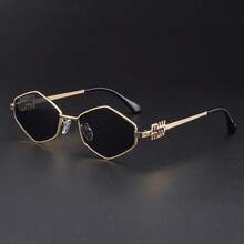 1 Pair Stylish Cone-Shaped High-End Metal Frame Oval Retro Korean Fashion Glasses - Multicolor - View 7