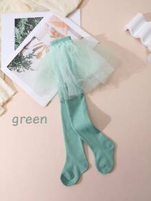1 Stück Mädchen Prinzessin Tüllrock Leggings, weich dehnbar minimalistisch elegante Stirnband Strumpfhose - Verschiedenfarbig - Übersicht 24