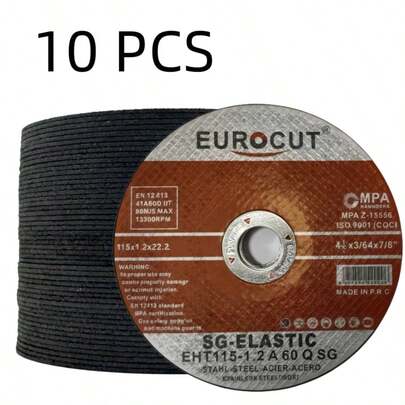 10 piezas de 4.5" Discos de lijado resistentes no eléctricos, aptos para acero inoxidable, cromo, metal de aleación, pulido, desbarbado - Compatibles con herramientas mecánicas y eléctricas, ruedas de esmerilado de metal, discos de procesamiento de metal, diseño de malla doble