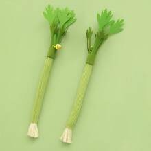 1pc Realistic Celery & Silvervine Cat Toy With Bell, Chew Toy, Self-Playing Pet Supplies - Multicolor - View 5