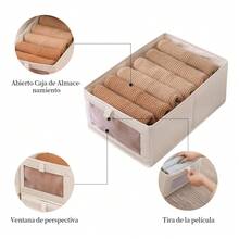TendenciaBolsas De Almacenamiento Para Guardar Ropa Y Edredone Beige 6pcsCalidad premium - Beis - Ver 7