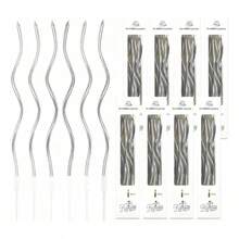 Tendencia48 Velas Plateadas Curvas Pastelera Pastel Feliz CumpleañosCalidad premium - 1 - Ver 1