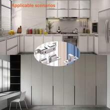 5个装重型金属柜门闭门器，带触摸和遥控功能 - 金属镀层表面，抗风力强，可调节闭门器和门挡，金属结构，适用于橱柜、抽屉、家具 - 提升家居安全性和美观性，时尚金属饰面 - 彩色 - 查看 7