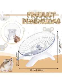 WADY Rueda de Hámster Rueda de Hámster Silenciosa Platillo Volador Antideslizante Rueda de Rata Spinner Rueda de Ejercicio Estable Rueda de Correr para Hámsteres Rueda Ejercicio Silenciosa paraHámster,37543999 - Multicolor - Ver 2