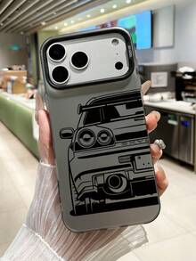 Ốp điện thoại hình xe hơi JDM Skyline, kiểu dáng cực chất, mặt lưng cứng viền mềm trong mờ, thiết kế họa tiết xe hơi màu đen, bảo vệ ống kính camera, quà tặng/phụ kiện hàng ngày cho người đam mê xe hơi, tương thích với iPhone 11, 17 Pro Max, 15, Galaxy, Galaxy S24 Ultra, S25 Ultra, Galaxy A16 - màu đen - Xem 5