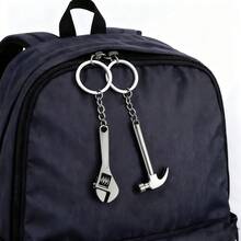 7pcs/Set Mini Tool Keychain Set Zinc Alloy Material Multi-Function Tool Pendant Street Style Father's Day Gift For Men Car Key Chain Accessories Bag Charm Backpack For School Cute Goth Y2k Keychain Key Holder Matching Keychains - Multicolor - View 3