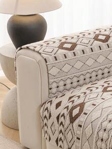 1pc All-Season Sofa Cushion Cover, Modern Minimalist Anti-Slip Sofa Seat Protector, Dust-Proof & Washable, Soft & Fade-Resistant, Pet-Friendly, Fits L-Shaped Sofa And 1/2/3/4 Seater Sofa - Brown - View 9