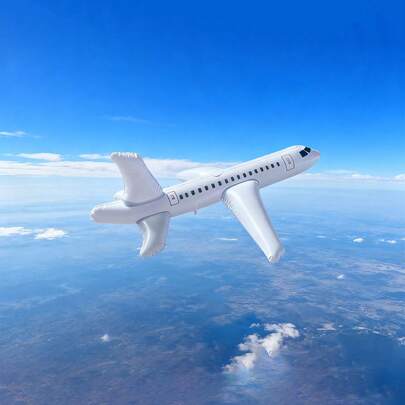 40-Inch Inflatable Airplane, Suitable For Adult Aviation Themed Parties - Can Be Used For Pool Parties, Graduation Ceremonies, Outdoor Events, Birthday Decorations, And Indoor Decor