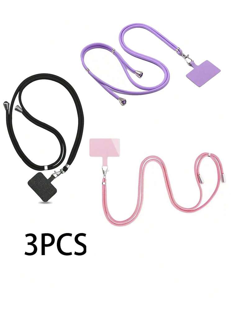 1 pieza Cordón ajustable multifuncional tipo macaron para teléfono, desmontable, cuerda colorida para colgar el teléfono y las llaves en el cuello, para esquiar, correr, hacer senderismo y viajar - Multicolor - Añade 20