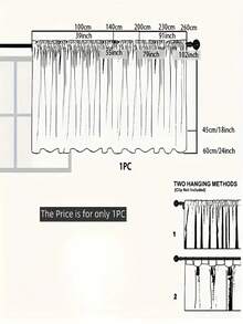 1pc Beige Lace Short Curtain - No Perforation, Half Curtain, Partitions, Blocks Small Windows, Perfect For Kitchen, Cafe, Bedrooms, Door, Cabinet, Home Decor - Adds Elegance, Filters Light, Easy To Install