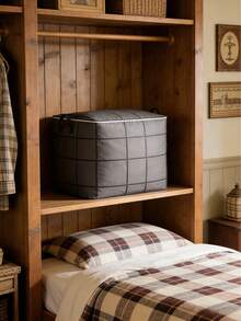 Large Heavy Duty Foldable Storage Bag With Lid - Multipurpose Rectangular Zipper Tote Bag For Clothes, Bedding, Comforters - Under Bed Storage Organizer, Dorm Essentials, Moving Supplies - Breathable Fabric Bag - Multicolor - View 7