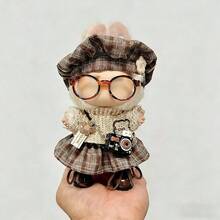 6.69英寸娃娃服装，Labobo可爱衣服，娃娃配件，17厘米套装，娃娃收藏，Labobo配件套装，适合第一代/第二代/第三代娃娃，生日礼物和节日礼物（不含娃娃和鞋子） - 彩色 - 查看 6