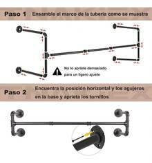 TendenciaPerchero Tubería Industrial Vintage De Colgar Ropa En ParedCalidad premium - 1 - Ver 9