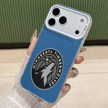 Estuche para teléfono con espejo con el logotipo del equipo de baloncesto Minnesota  compatible con  17,  16 Pro Max,  15 Pro Max,  13 y  12 hecho de TPU duradero que ofrece protección contra golpes y caídas, ideal para fanáticos de los deportes y perfecto como regalo para familiares, amigos, entusiastas del baloncesto o cualquier ocasión como cumpleaños, días festivos y celebraciones - Plateado - Ver 1