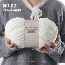 1pc 250g Chunky Dopamine Yarn Skein, Handmade Knitting Scarf, DIY Blanket, Cushion, Non-Shedding - 250 Grams - View 14