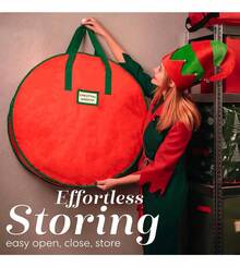 Tendencia2 Pcs Bolsa Organizadora Para Guardar Coronas Navideñas AsasCalidad premium - Verde - Ver 8