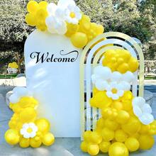 114/70/45/10pcs 18"/12"/10"/5" Matte Yellow Latex Balloon Set, Suitable For Easter, Bridal Shower, Wedding, Sunflower Birthday, Graduation, Christening, Gender Reveal, Spring Party Decor - Yellow - View 6