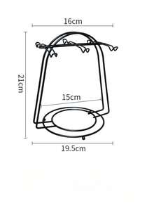Minimalist Mug Hook, Foldable Cup & Saucer Iron Rack, Niche Design Sense Black/Gold Foldable 6/4 Cup & Saucer Iron Rack