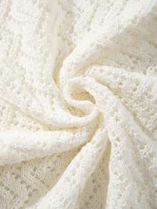 New Sleeveless Knit Top With Asymmetrical Textured Palace Style, Breathable, Spring/Summer - White - View 10