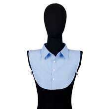 Minimalist Denim Pointed Collar Shirt Styling Detachable Round Collar, Versatile Accessory Suitable For Autumn/Winter Clothing