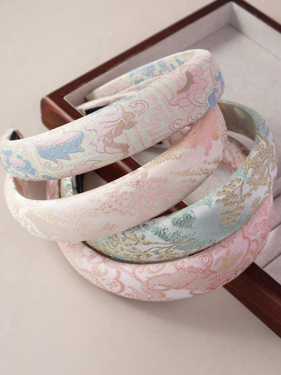 1 chiếc dây buộc tóc bằng mút in họa tiết thời trang, băng đô tóc nữ, dây buộc tóc, khăn rửa mặt, đồ trang trí, đồ phối hợp, đồ đi nghỉ mát - Nhiều màu - Xem 1