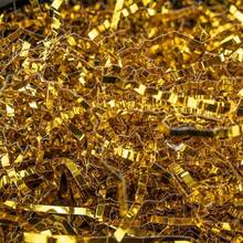 10g/20g/30g/50g/70g/100g/Pack Double-Sided Gold Raffia Grass, Wavy Paper Shreds, Gift Filler Material, Gift Decorative Paper - Suitable For Gift Wrapping, Favors, Holiday Gift Filling, Valentine's Day Decor, Valentine's Day Party Gifts - 金色 - 查看 15