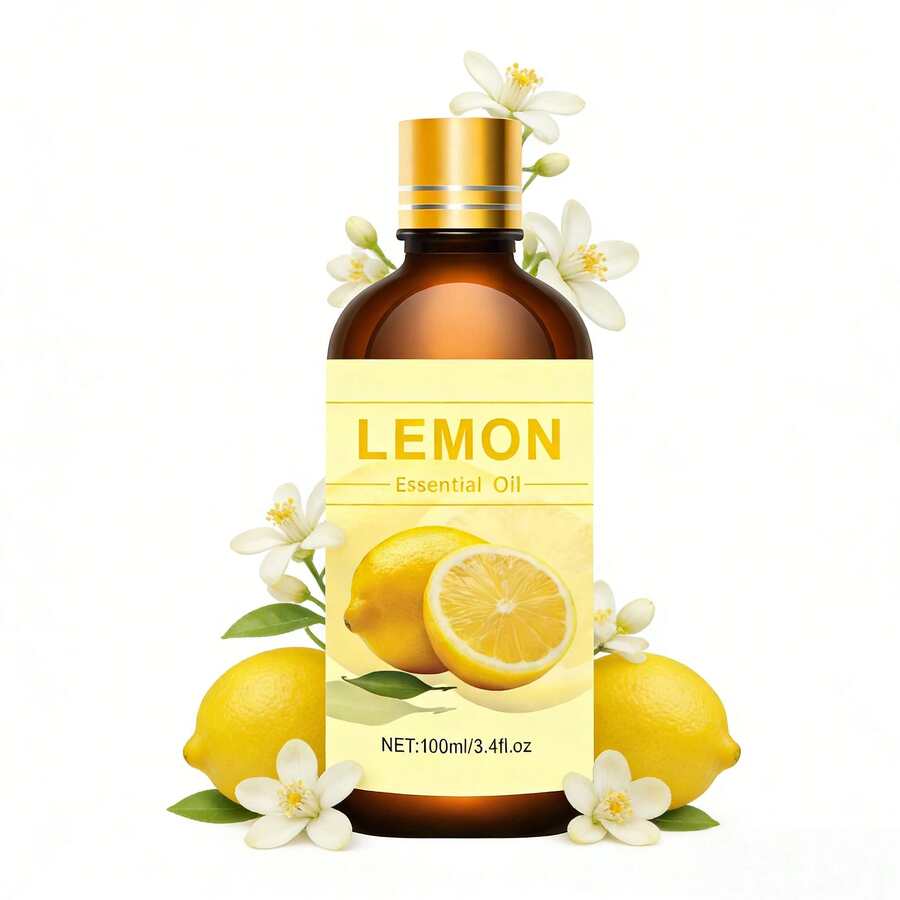 100ml/30ml/10ml Lemon Essential Oil, Moisturizing Lemon Facial Oil, Smooth Skin Fragrance Skin Care Oil, Pure Plant Extract Essential Oil - Lemon Scent - View 1