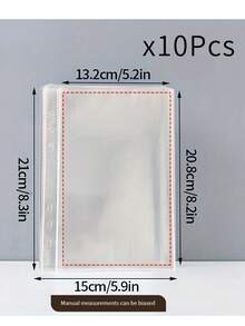 10pcs A5 Loose Leaf Binder Refill Inserts, Including 1-Slot, 2-Slot, 4-Slot Double-Sided Pocket Protector Sheets - Multicolor - View 13