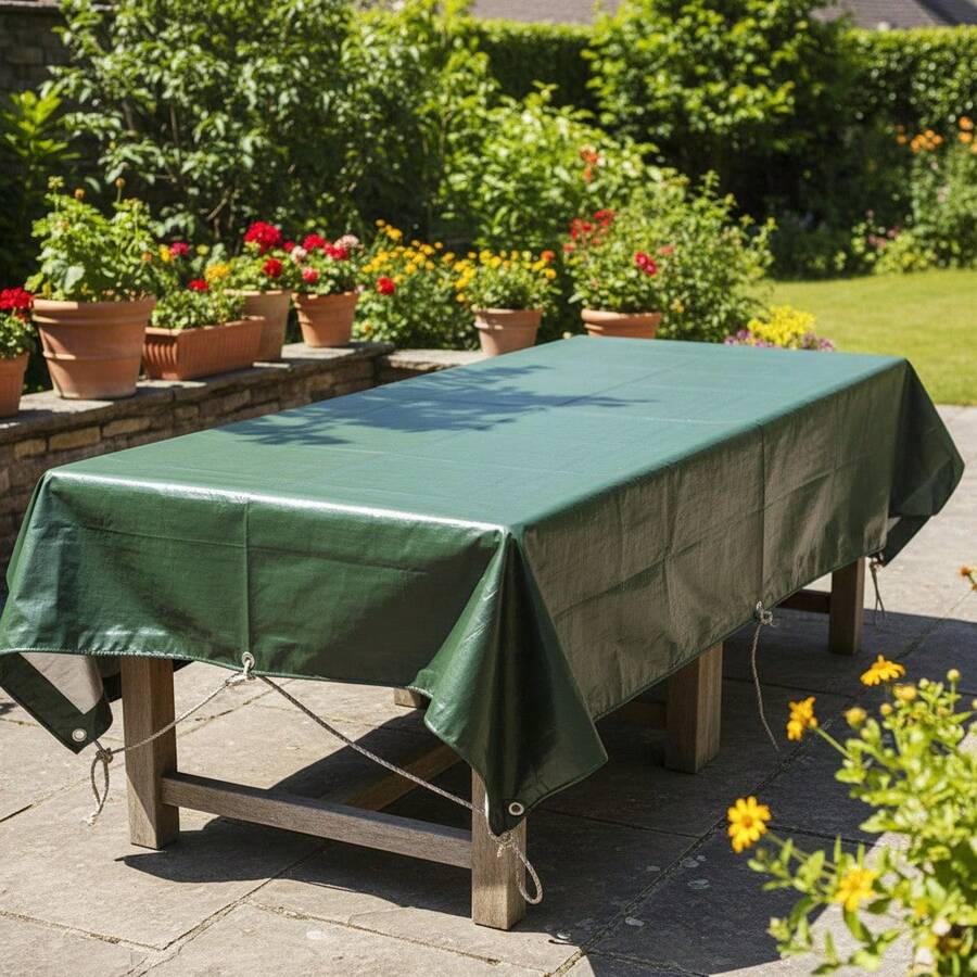 TendenciaLonas Impermeable Reforzada Para Jardin Exterior Sombra 3*5mCalidad premium - Verde oscuro - Ver 1