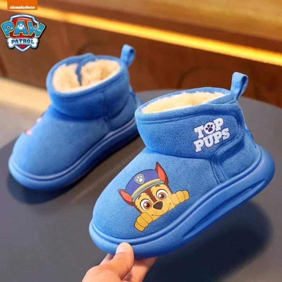 Paw Patrol Slippers Boots, Thickened Warm Winter New Girls Short Boots, Thermal-Lined House Shoes - Multicolor - View 1
