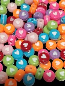 Set 1285 piezas para crear joyería , da vida a tu creatividad con este completo kit para hacer pulseras, collares, llaveros etc. variedad de cuentas de acrílico perfecto para diseños modernos, coloridos - Multicolor - Ver 9