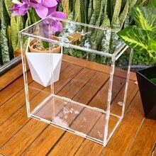 TendenciaCaja Lisa Buzón P/ Dinero / Alcancía Para Sobres Boda O Xv's TransparenteCalidad premium - Transparente - Ver 1