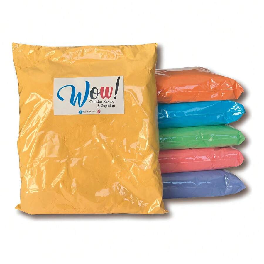 TendenciaPolvo De Colores Wow Fiesta Neon Gender Reveal AmarilloCalidad premium - Azul - Ver 1