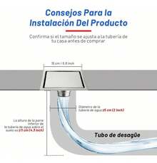 TendenciaColadera Acero Inoxidable Invisible Drenaje De Piso 4pulgadaCalidad premium - 1 - Ver 8