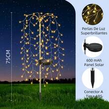TendenciaLuces De Navidad De Fuegos Artificiales Solar 100 Luces LedCalidad premium - Amarillo - Ver 5