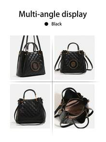Luxury High Capacity Elegant Ladies Handbag, 2026 New Niche Design Fashion Bucket Bag, High-Quality Quilted Stitching Versatile Commuter Shoulder Bag - Multicolor - View 7