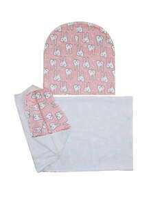 2pcs/Set Baby Brimless Beanie Hat And Scarf Set, Cartoon Pattern Children's Hat And Neck Warmer Two Pieces, Brimless Cap And Neck Scarf For Boys And Girls, Autumn/Spring