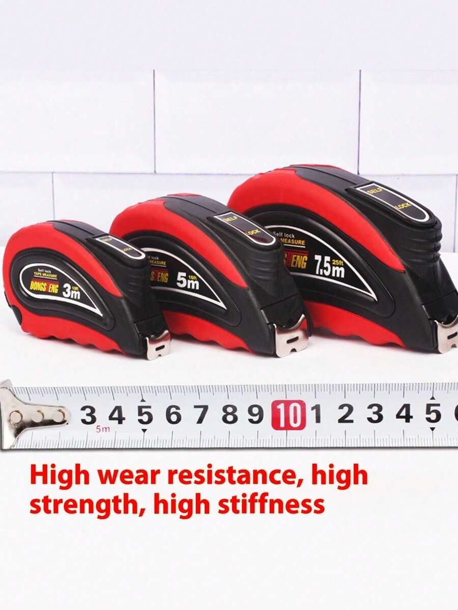 Self-Lock Tape Measure, Rubber Coated Anti-Slip Measuring Tool For Construction, Carpentry, Sewing,Rubber Coat Ruler Tool For Engineer Carpenter Tailor - Self-locking Measuring Tape - View 1