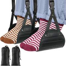 2pcs Hamaca de Pie de Avión Ajustable, Reposapiés para Avión, Reposapiés Portátil de Espuma Viscoelástica y Malla para Viaje para on business trip, Oficina para Relajar los Pies (Negro),37543614 - Rosa Pálido - Ver 1