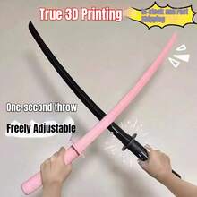 2026 Hot Selling Toy, Cool Retractable Samurai Sword With Gravity Swing Plastic Blade, Stress Relief Samurai Sword Toy, Gift For Boys And Girls - Valentine's Day Gift, New Year Gift, Birthday Gift, Christmas Gift, Halloween Gift, Perfect Gift - Multicolor - View 4